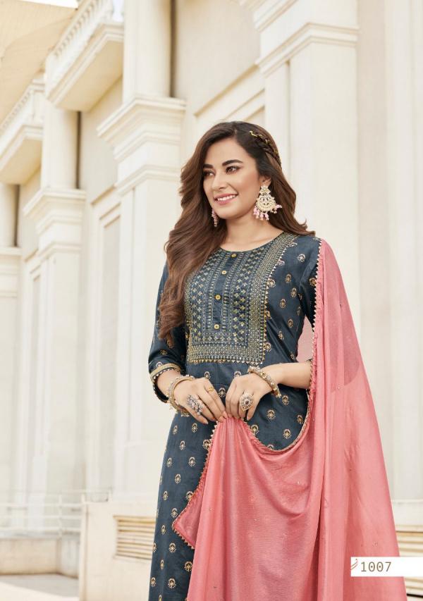 Kajal Maan Vol 1 Chanderi Print Designer Readymade Suit